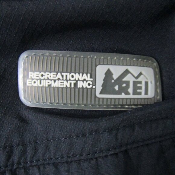 REI Black 1/4 Zip Pullover Jacket Unisex Size M Hooded Rain Lightweight Vented - Picture 6 of 10